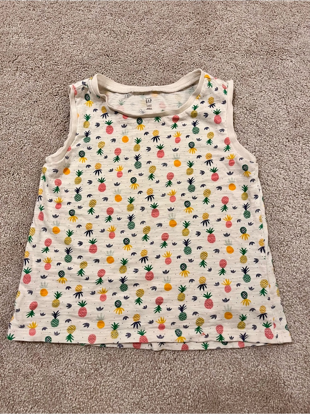 ⭐️5/$25⭐️ GAP Kids 5T Pineapple Sleeveless Top Tank Top